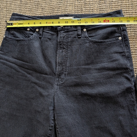 Madewell The Perfect Vintage Wide Leg Jean Women's 32 Black Jeans Denim Cotton - Picture 3 of 9